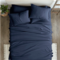 Navy Blue Microfiber Sheet Set Deep Pocket 16 Inch Wrinkle Resistant Ultra Soft Bedding